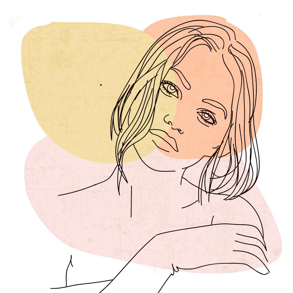 Portrait Of A Woman line art 2