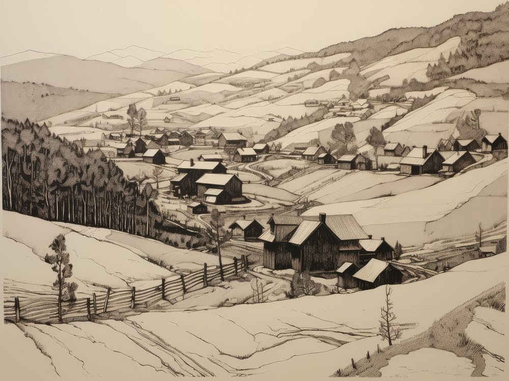 Vintage Winter Scene