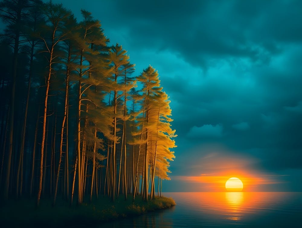Sunset In The Forest 6