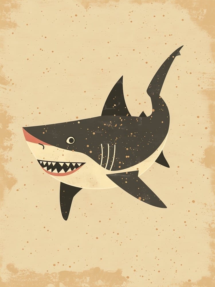 Friendly Shark Muted Pastels 1