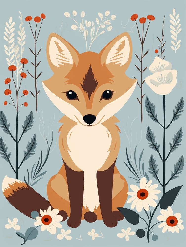 Baby Animal Illustration  Wolf 7