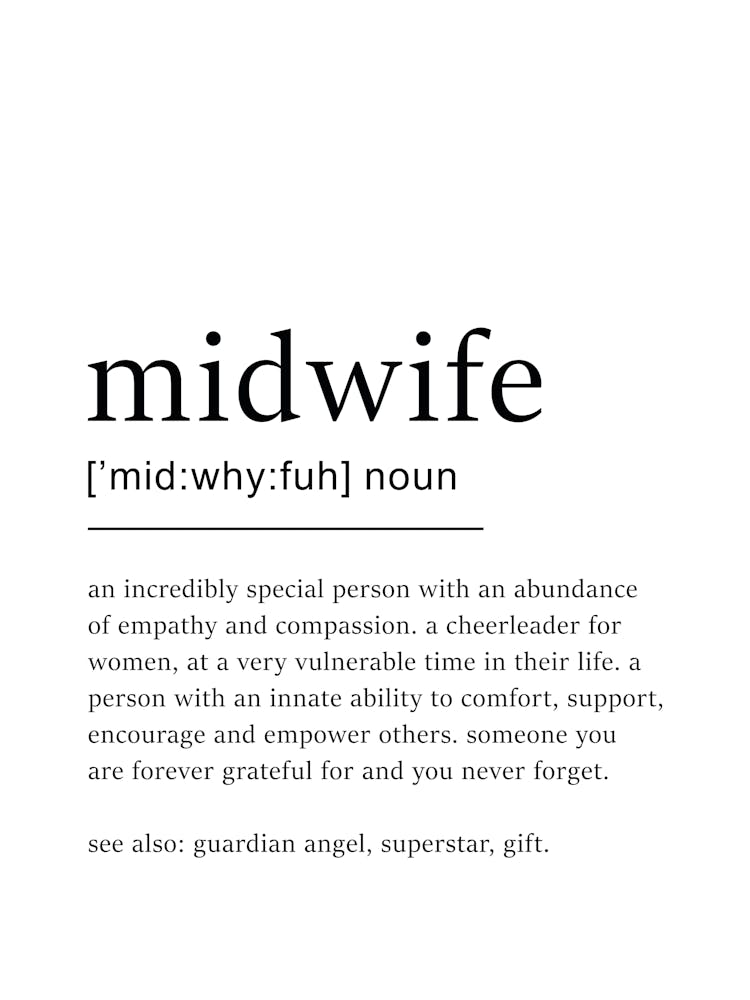 Midwife Definition Poster - Dictionary