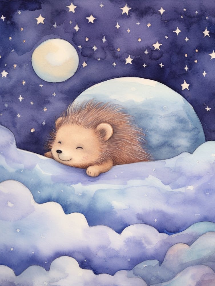Baby Porcupine 2 Sleeping In The Clouds