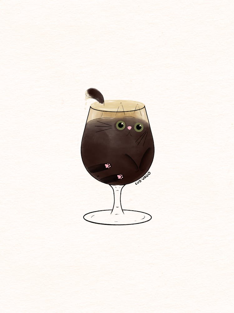 Cat in a beer glass 1