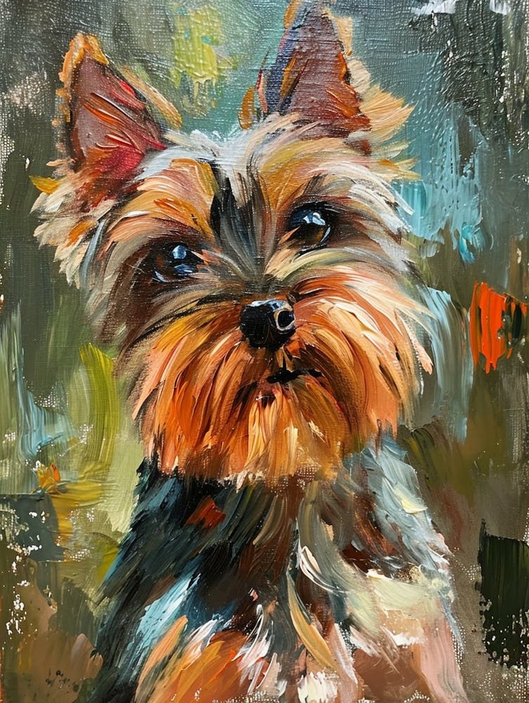 Yorkshire Terrier Acrylic Painting 8