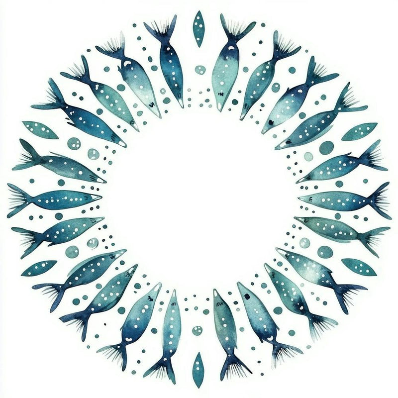 Watercolor Fish Frame