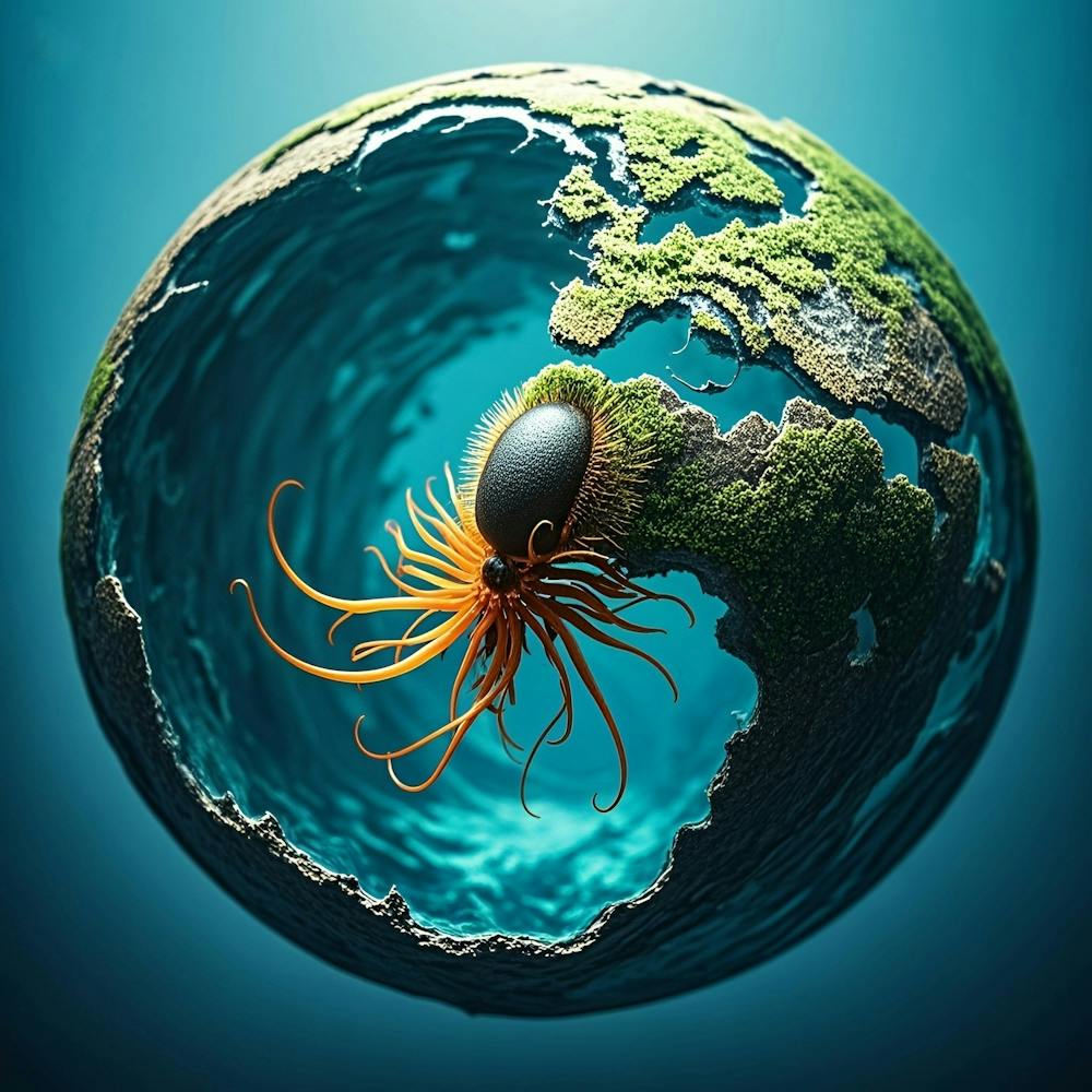 Earth With An Octopus