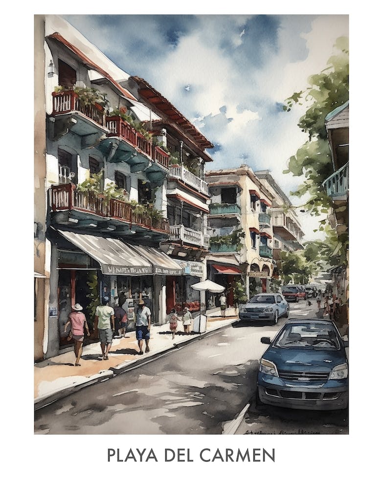 Playa del Carmen 5  travel Poster