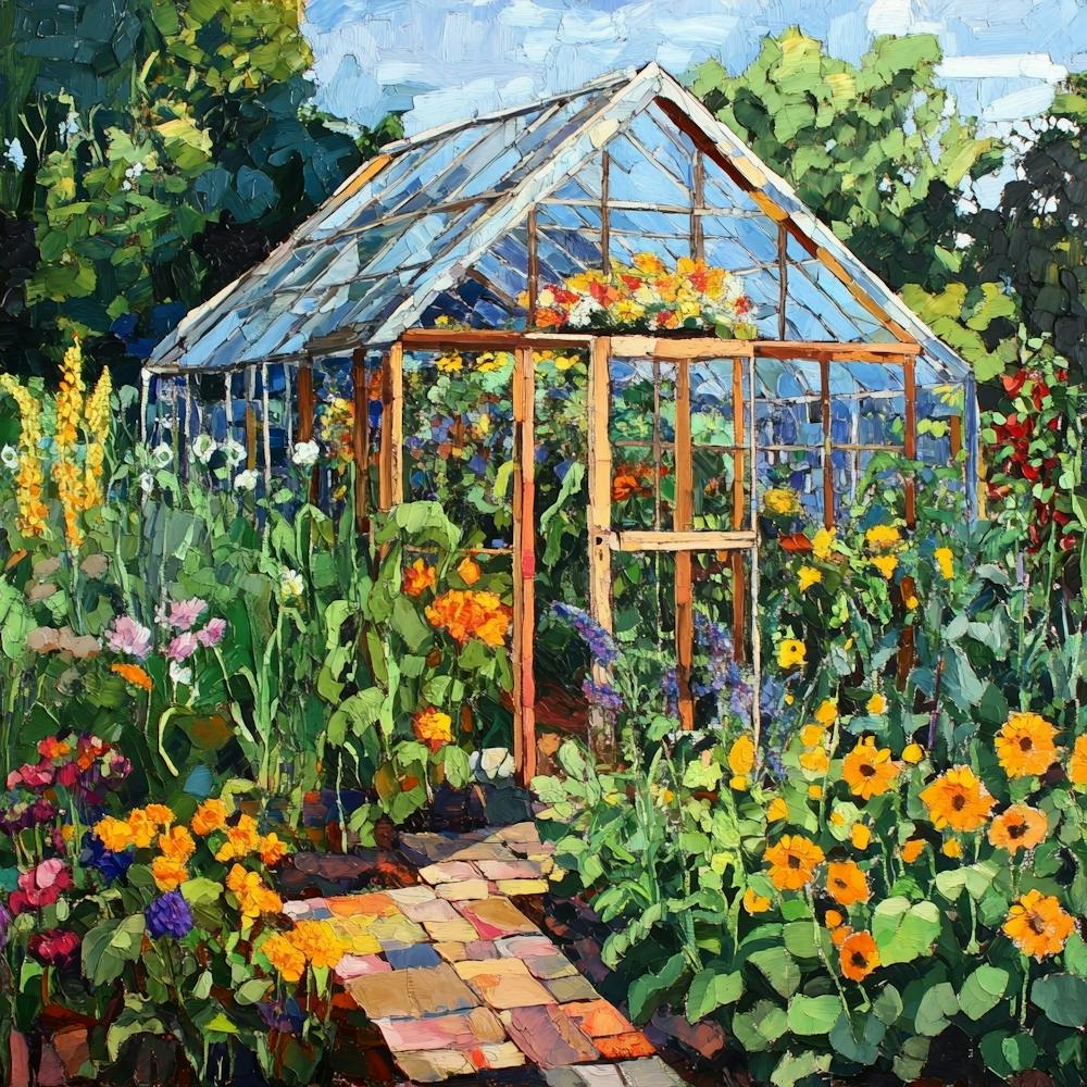 Greenhouse Garden Art