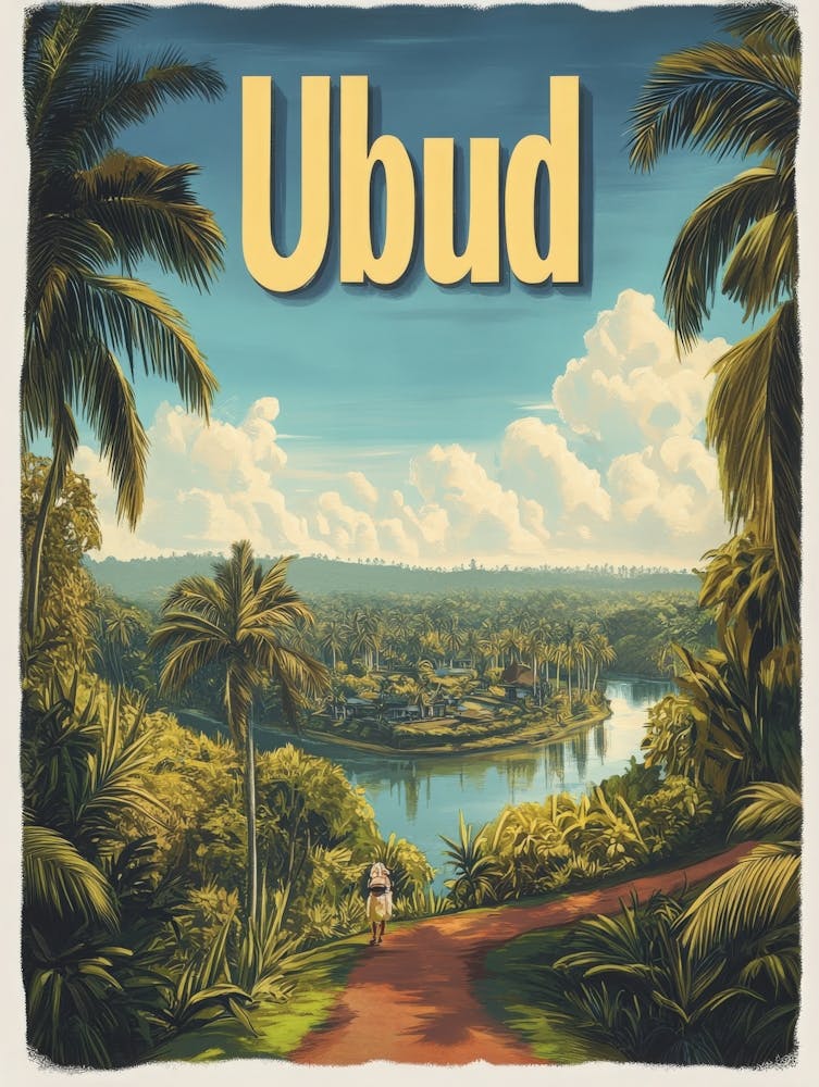 Aihrgdesign A Retro Travel Poster For Ubud 3