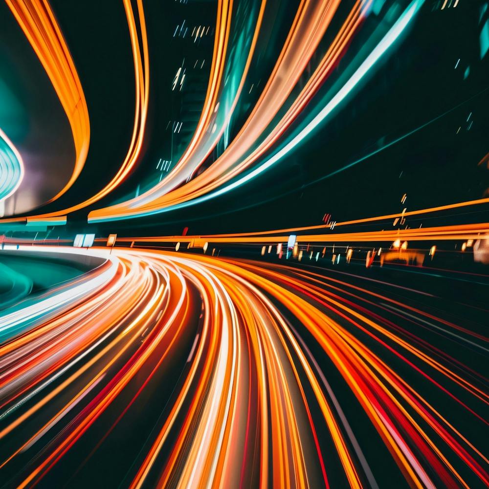 Long Exposure Of Traffic Lights