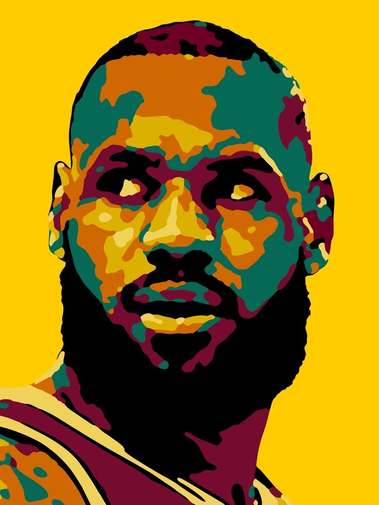 Lebron James in Pop Art Illustration