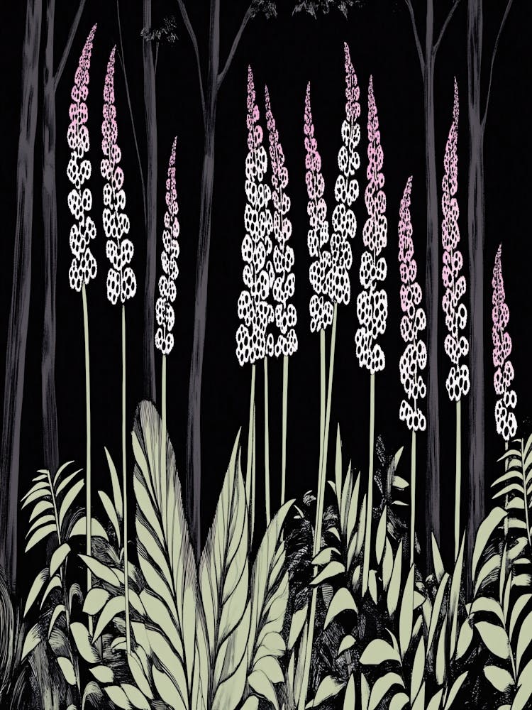 Lupins In The Forest