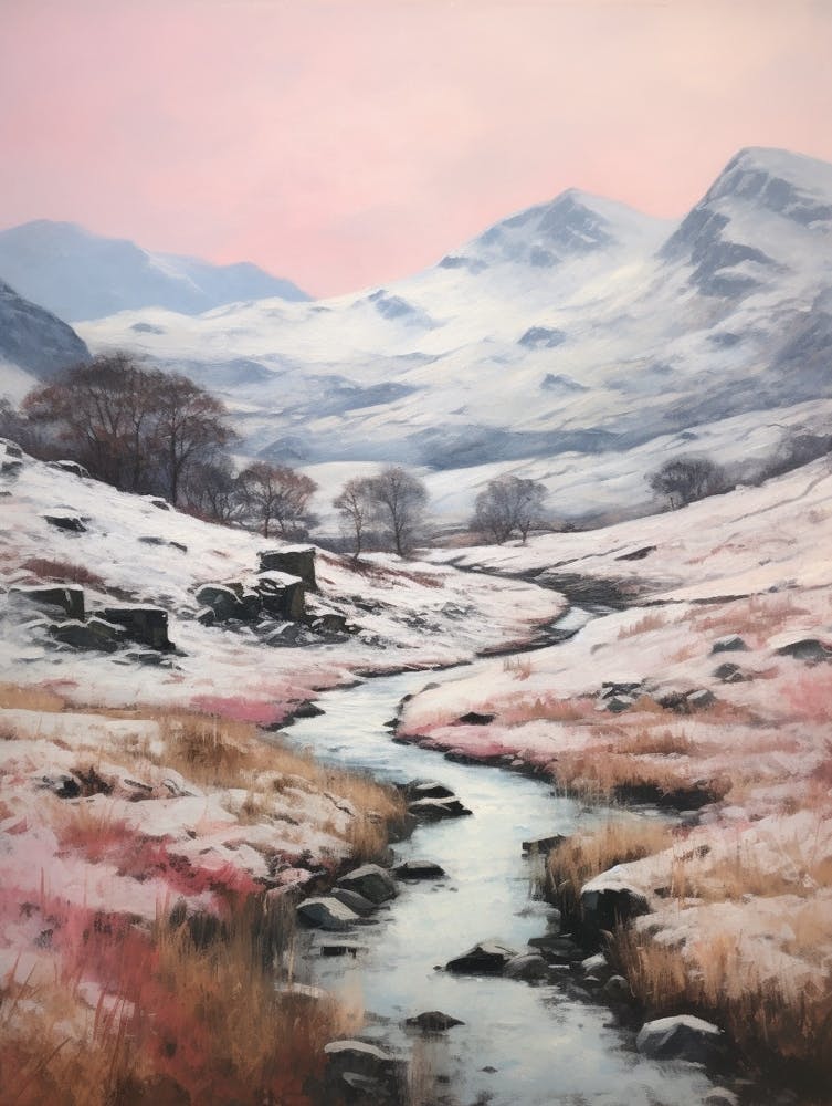 Dreamy Winter Painting Snowdonia National Park Wales 3