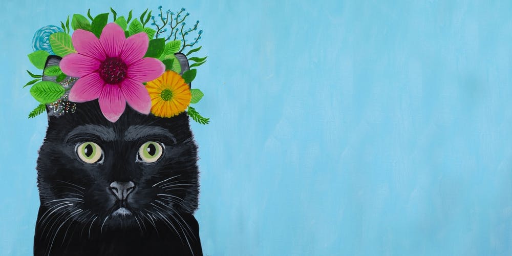Frida Kahlo Black Cat