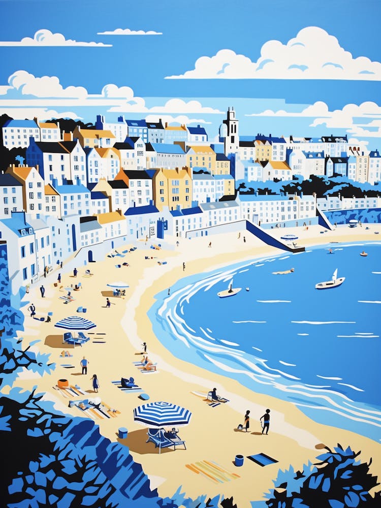 A Picture Of Tenby South Beach Pembrokeshire Wales 2