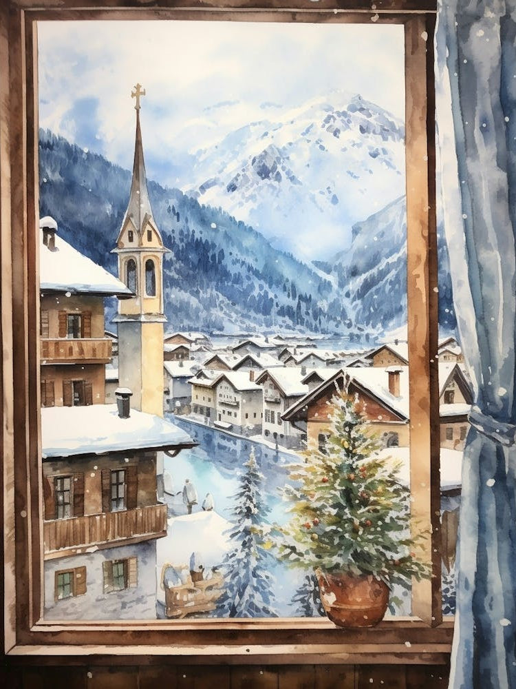 Winter Cityscape Hallstatt Austria 2