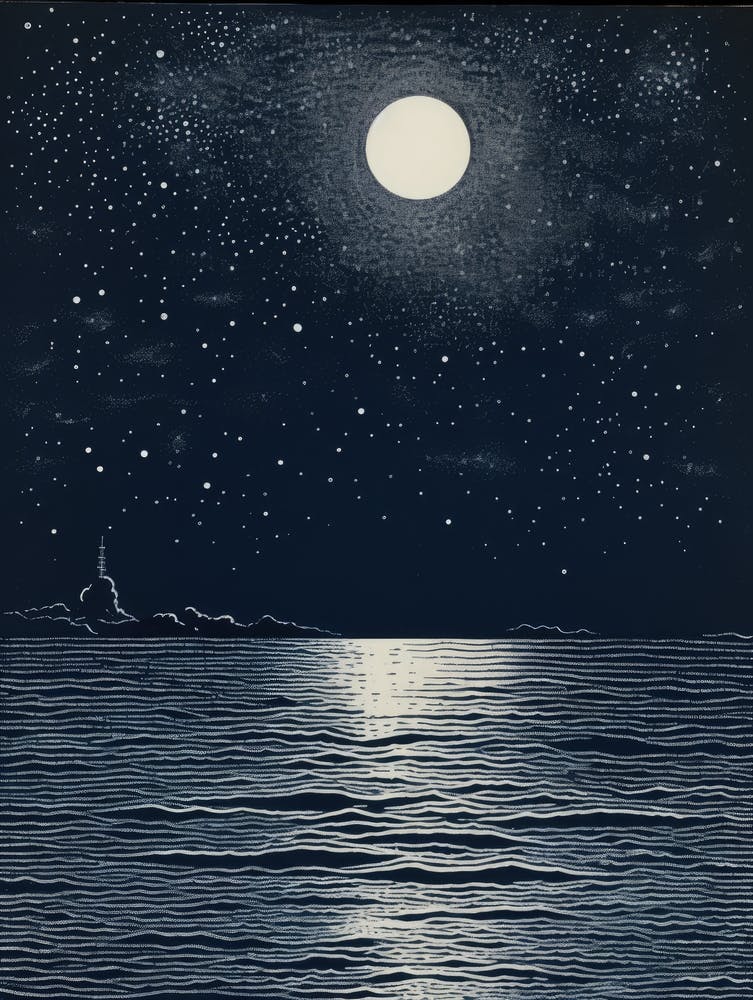 Moonlight Over The Ocean 5