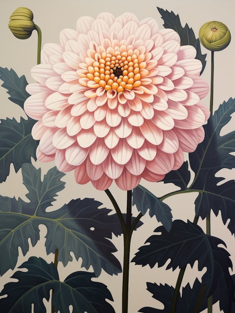 Flower Illustration Dahlia 1