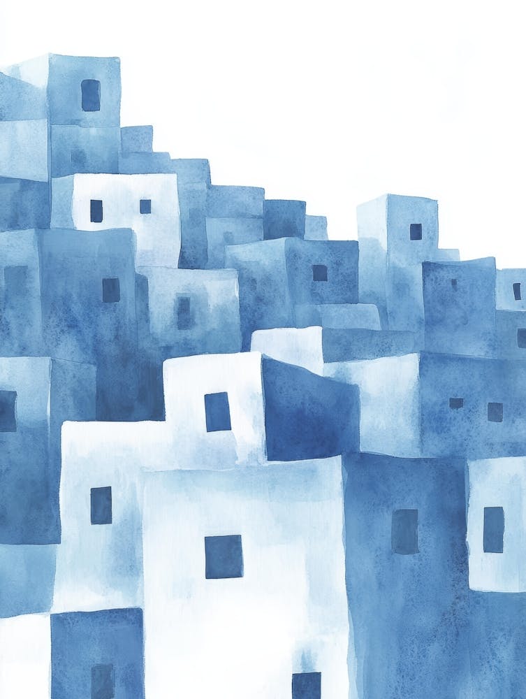 Blaue Häuser 1