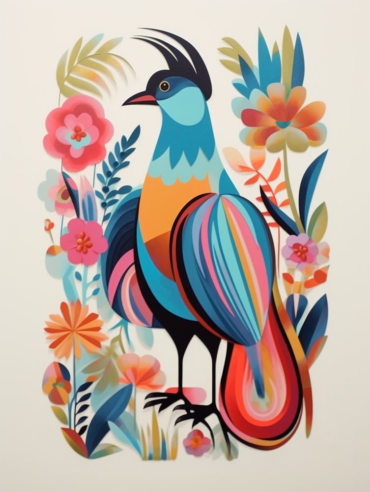 Colourful Scandi Bird Chicken 3