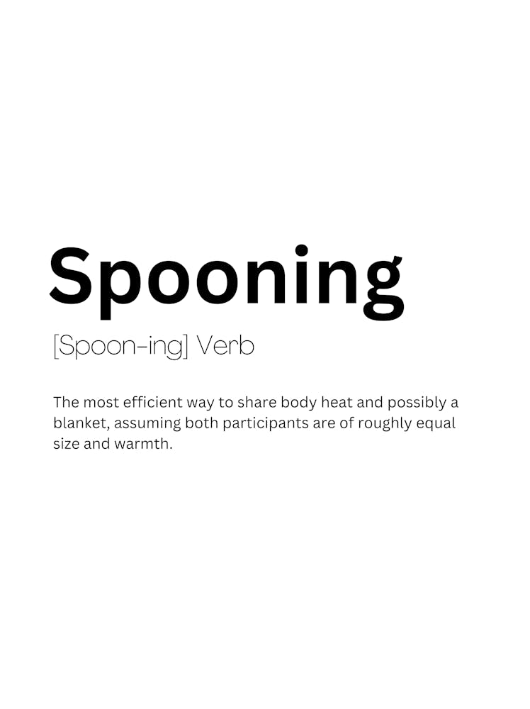 Spooning Definition Meaning