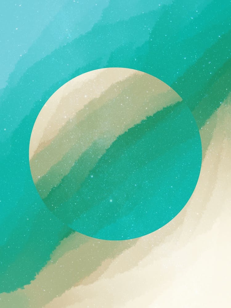 Minimal art abstract green and elegant wave watercolor painting