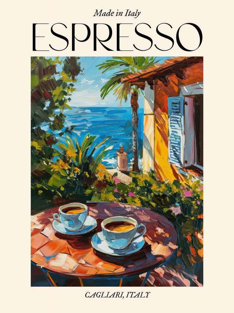Cagliari Espresso Made In Italy 3 Poster