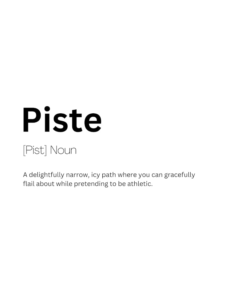 Piste Definition Meaning