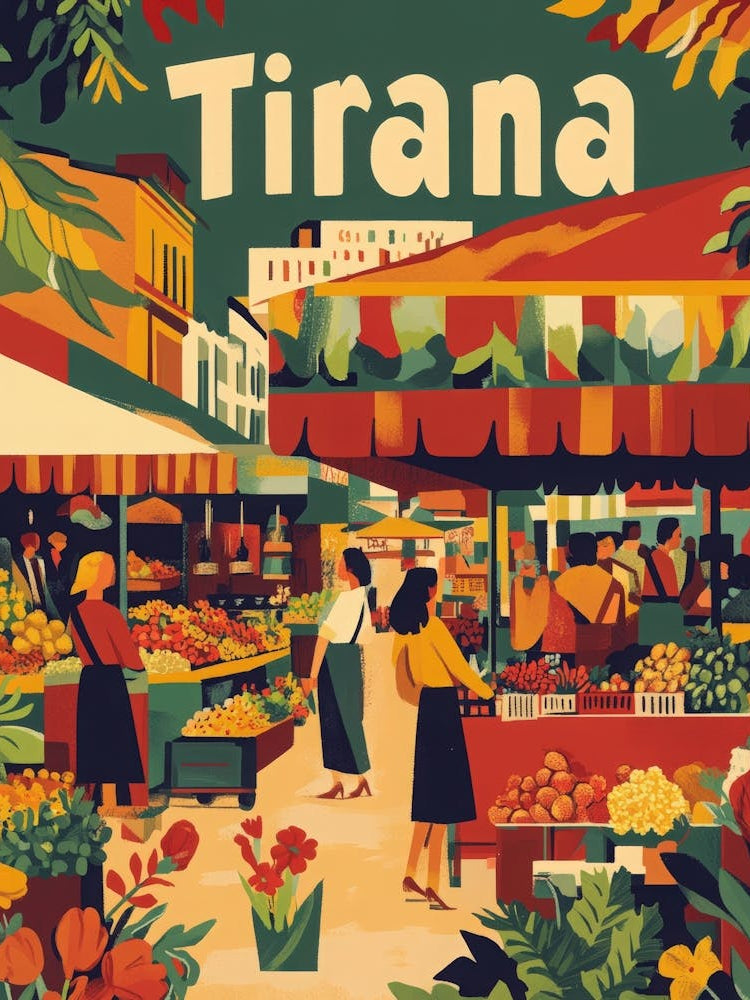 Aihrgdesign A 1970s Inspired Travel Poster For Tirana