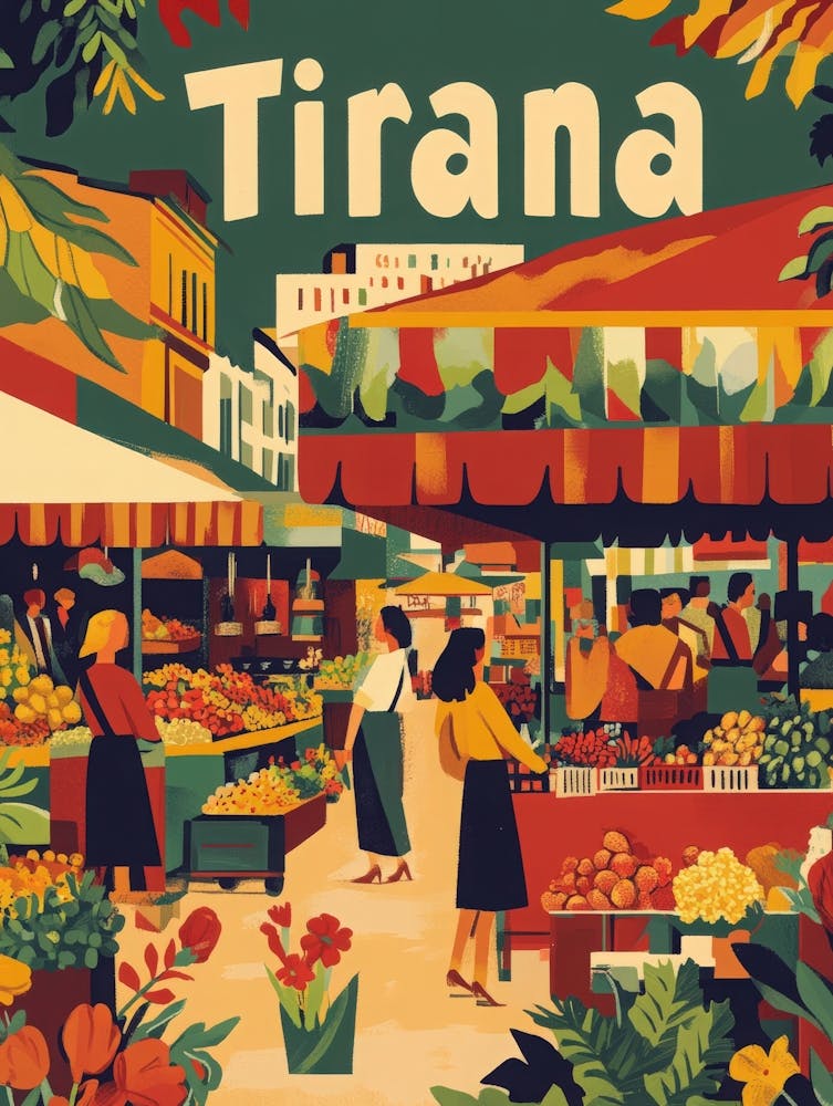 Aihrgdesign A 1970s Inspired Travel Poster For Tirana