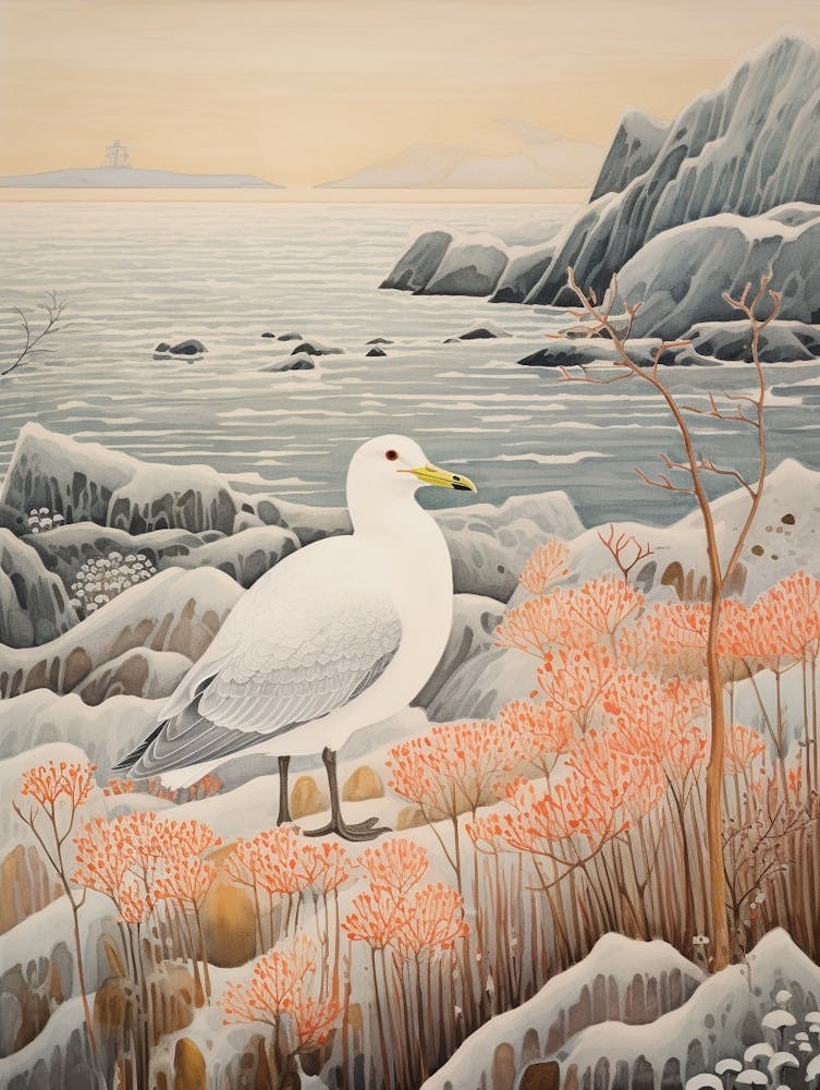 Winter Bird Painting Albatross 1