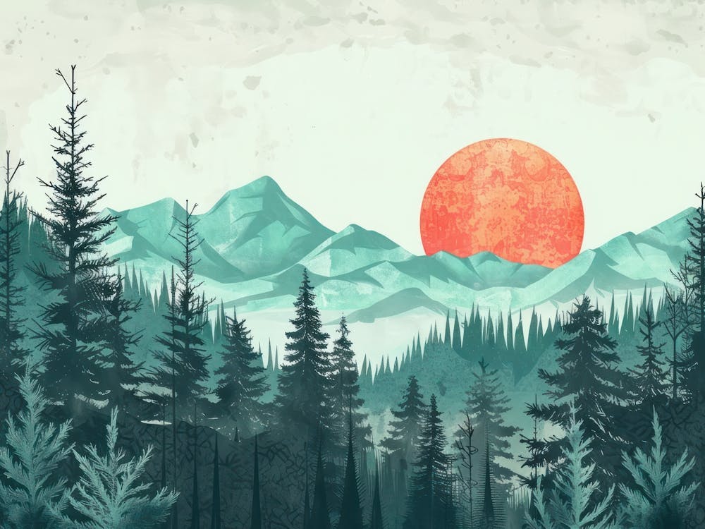 Landscape Retro Illustration 9