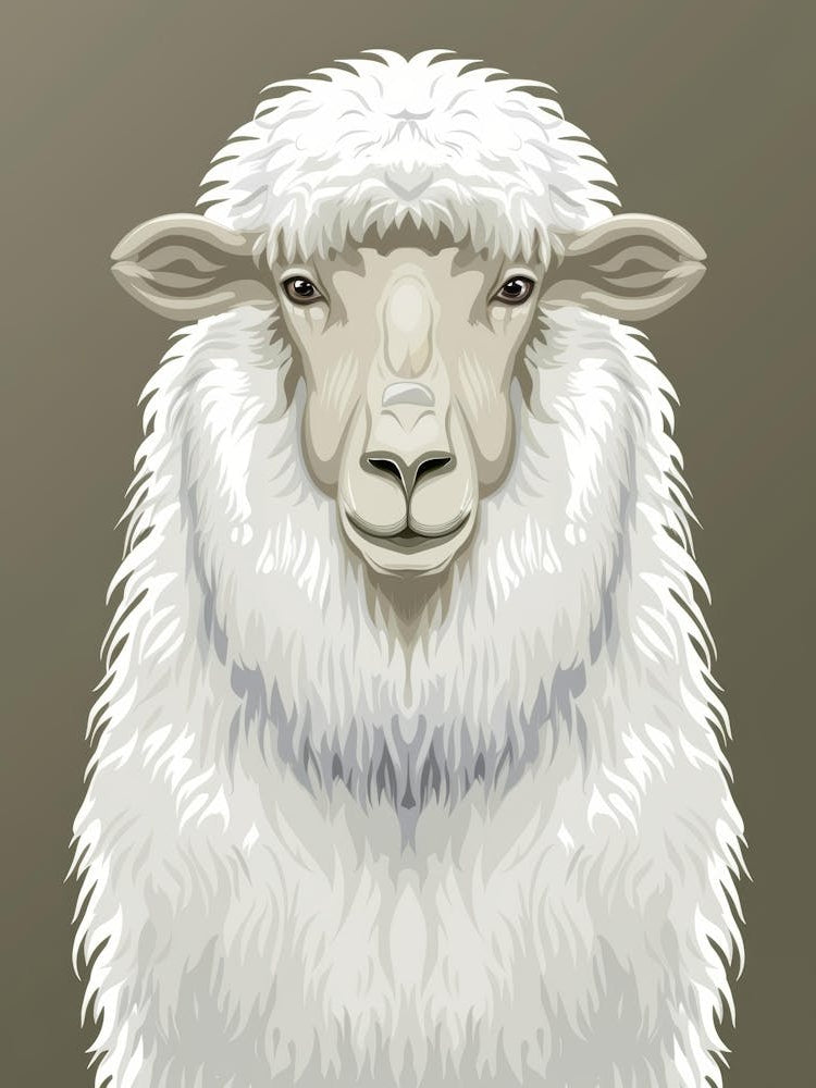 Sheep Head Vector Illustration