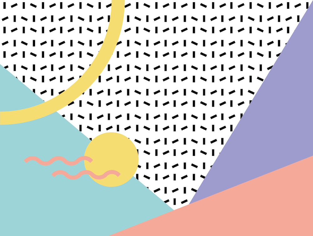 Memphis Pattern Retro Synthwave 80s Nostalgia Dreamwave Pastel Colors Artwork