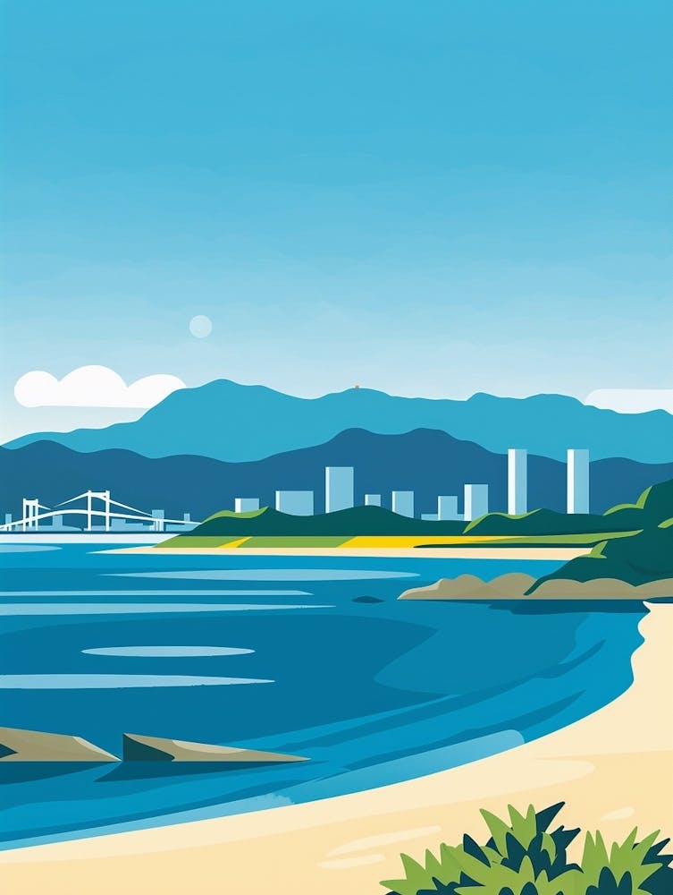 Kobe Japan 3 Colourful Illustration