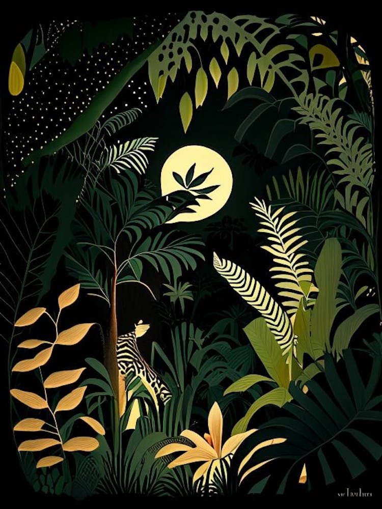 Jungle Night 3 Rousseau Inspired