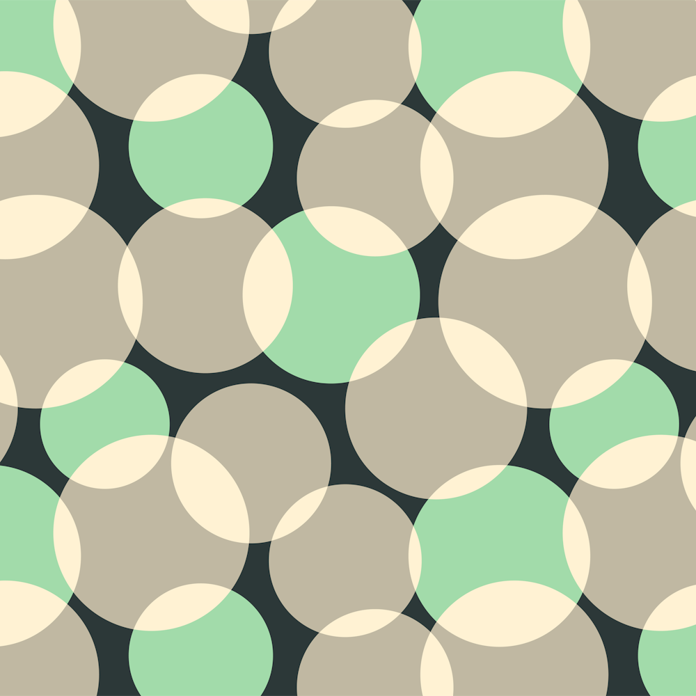 SOFT FOCUS Abstract Geometric Mid-Century Modern Retro Spots in Green ...