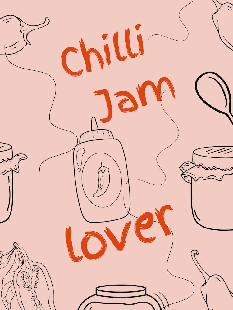Chilli Jam Poster Pink