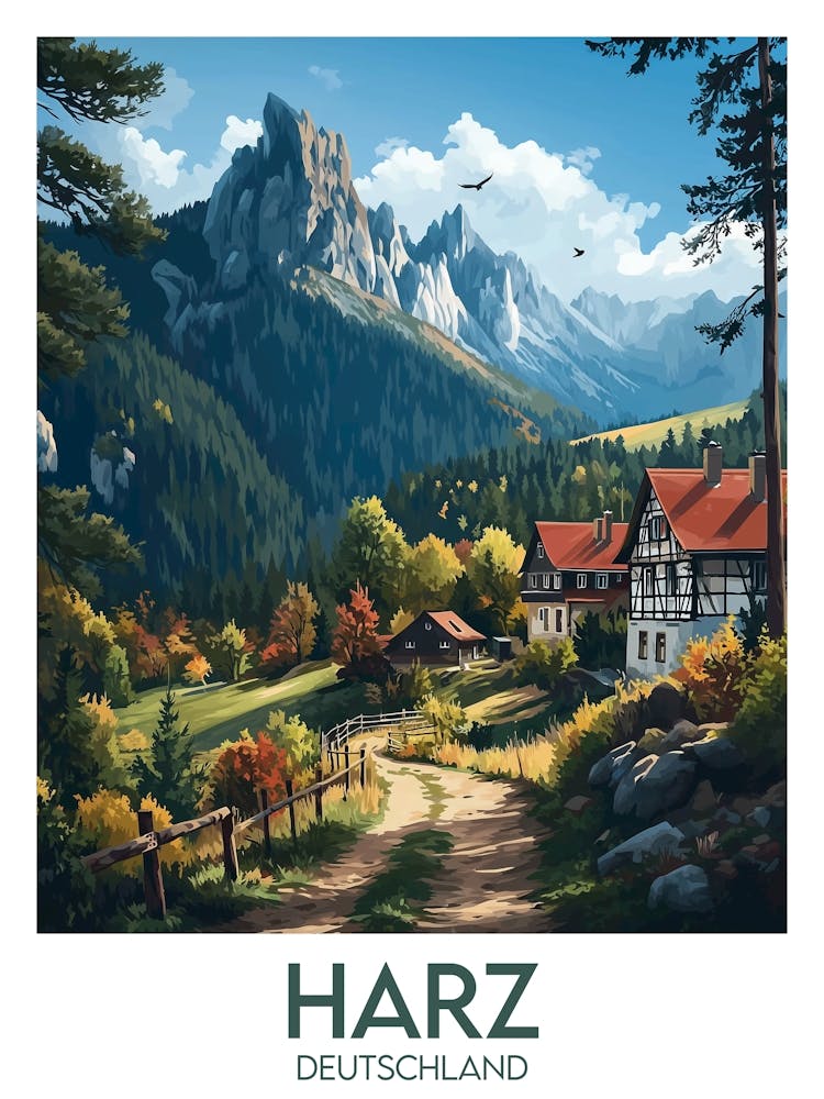 Affiche de voyage Harz