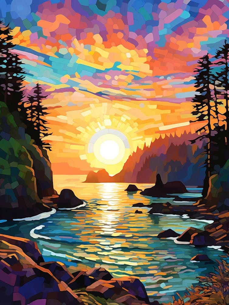 Olympic National Park Retro Pop Art 4