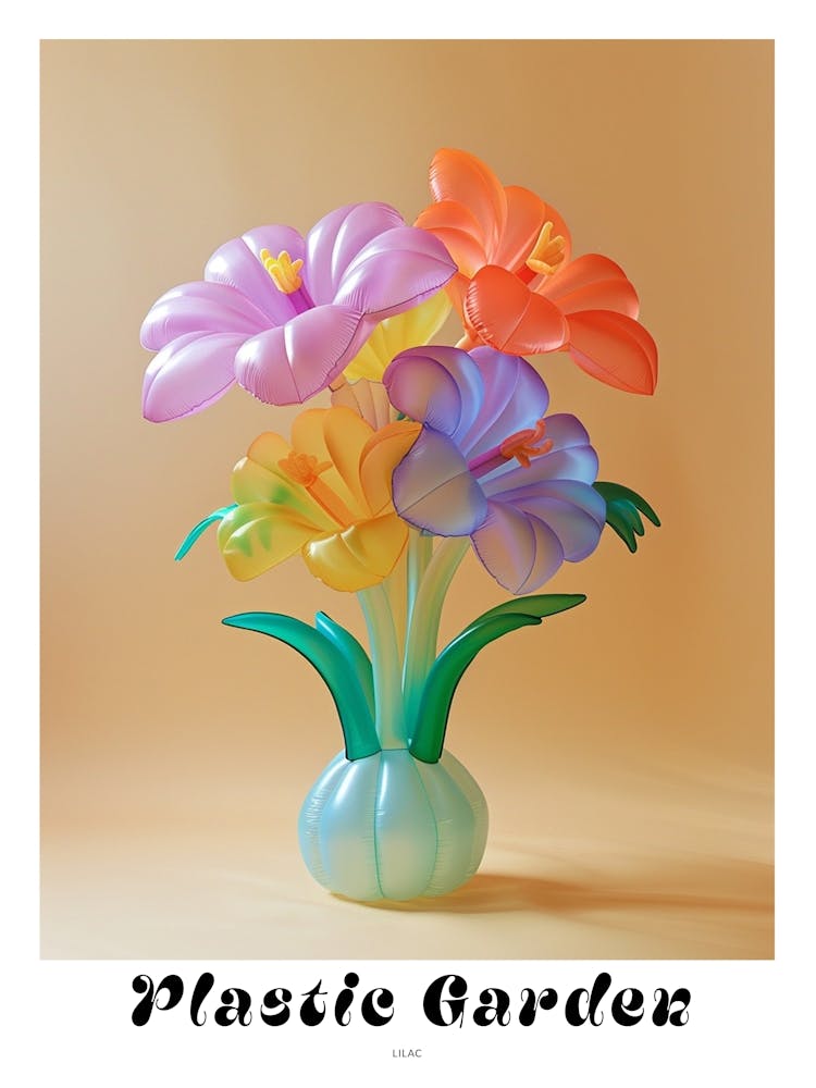 Dreamy Inflatable Flowers Poster Lilac 5