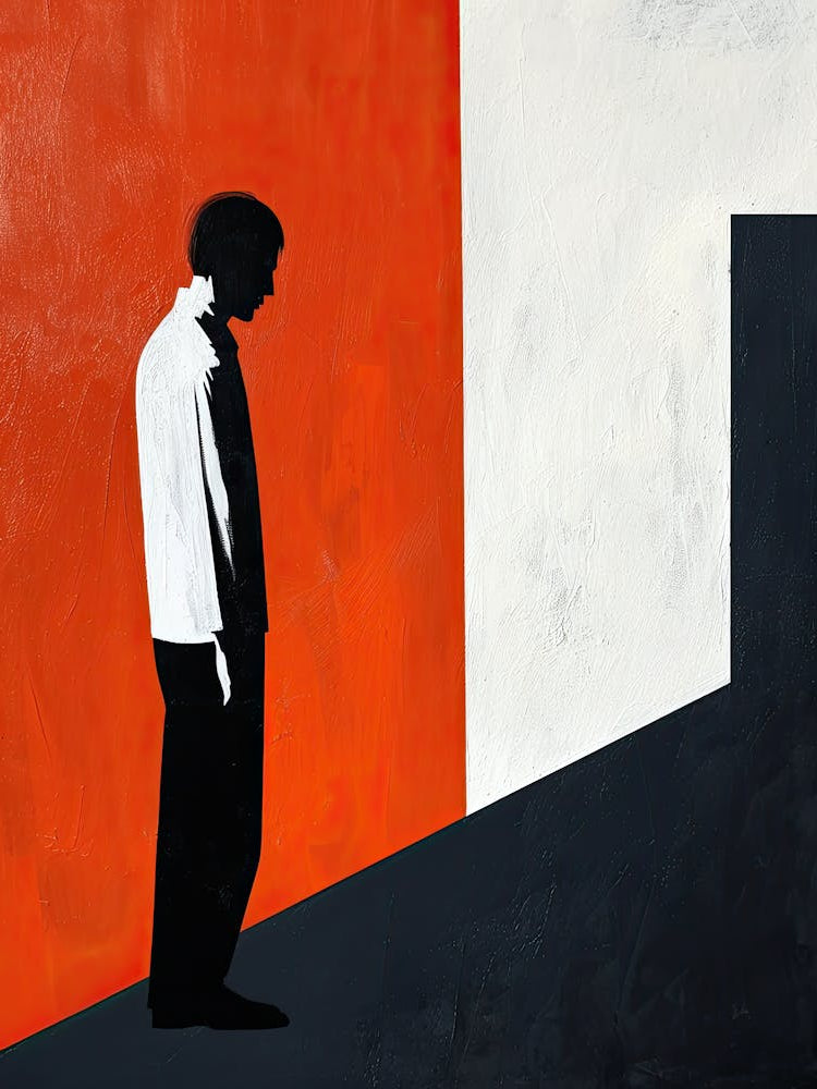 Man Standing In Front Of A Door