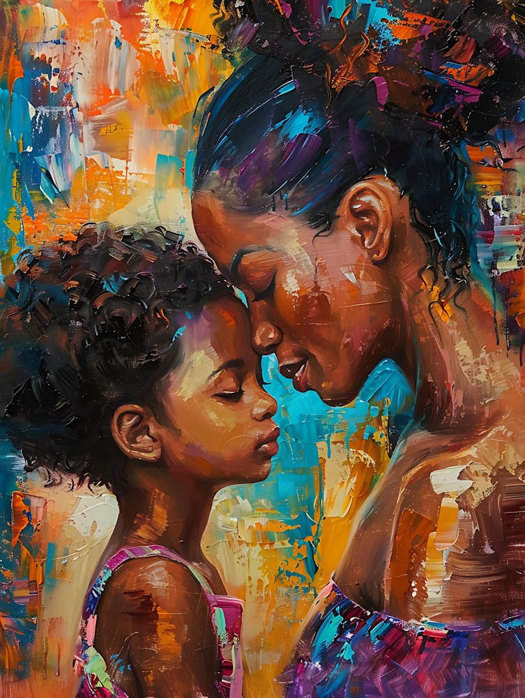 Vibrant Afro Mother And Daughter 5