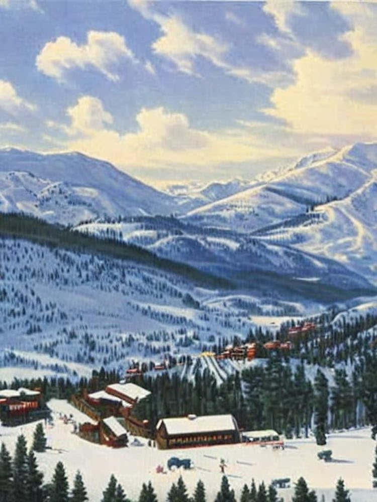 Snowmass, Usa Ski Resort Vintage Landscape 1 Skiing Poster