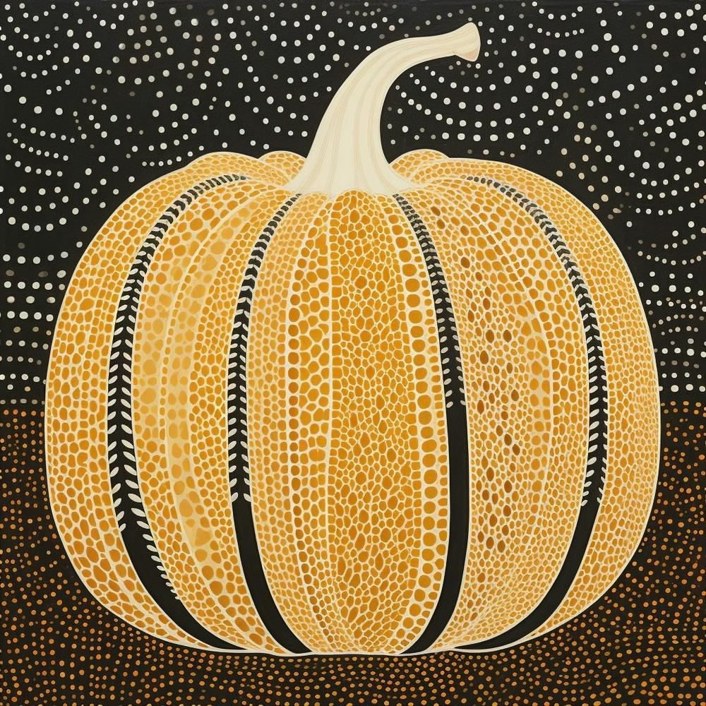 Yayoi Kusama Inspired Pumpkin Black And Yellow 4