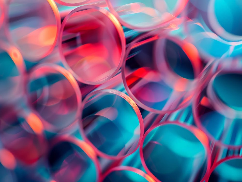 Abstract Photo Of Plastic Straws