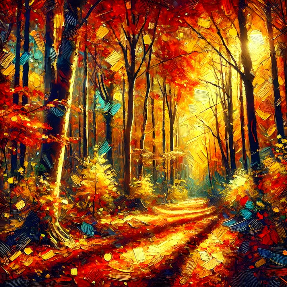 Golden Whispers The Path Through Autumn