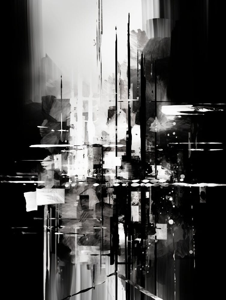 Reflection Abstract Black And White 2