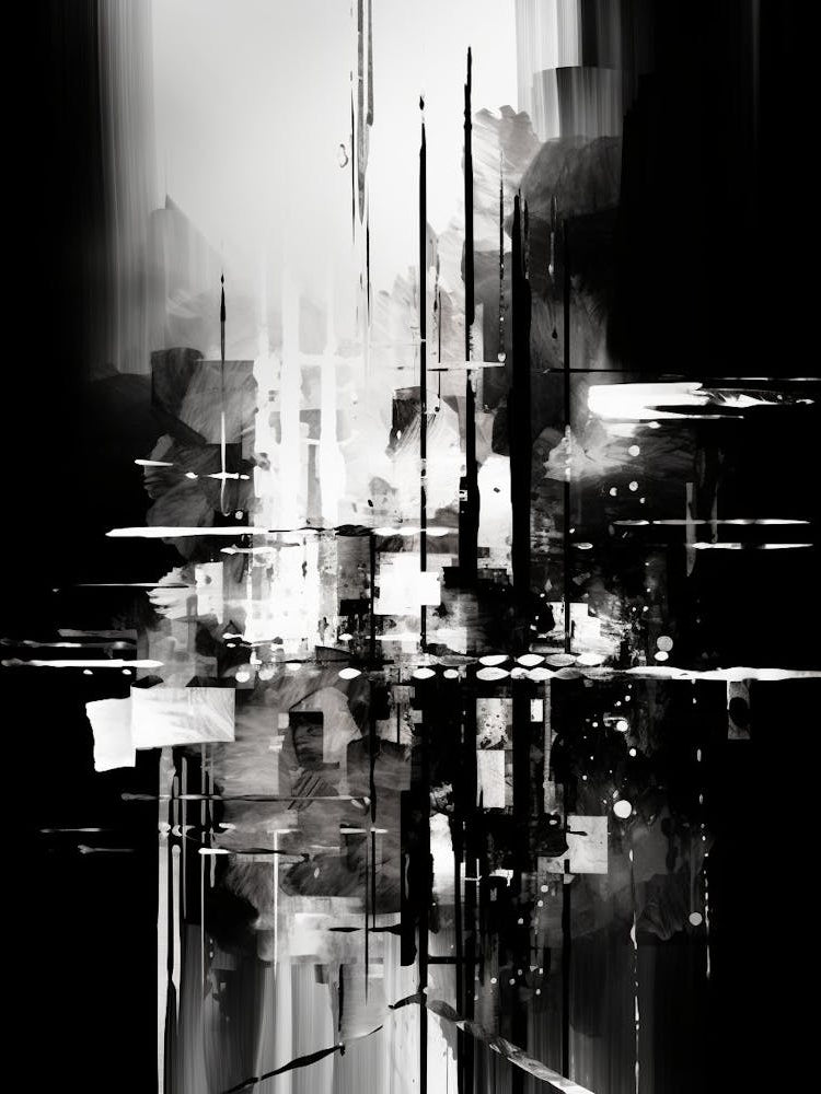 Reflection Abstract Black And White 2